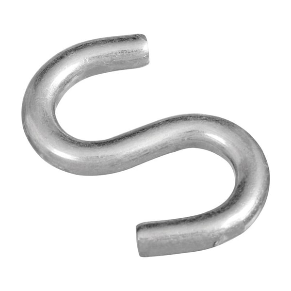 National Hardware National Hardware Zinc-Plated Silver Steel 2 in. L Open S-Hook 125 lb 2 pk N121-665 - main